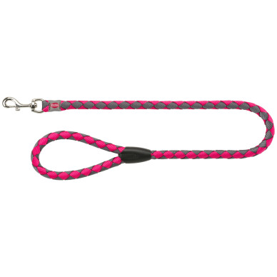 Trixie Lesă Cavo Coardă pentru Câini, S-M: 1 m / 12 mm, Fucsia/Grafit